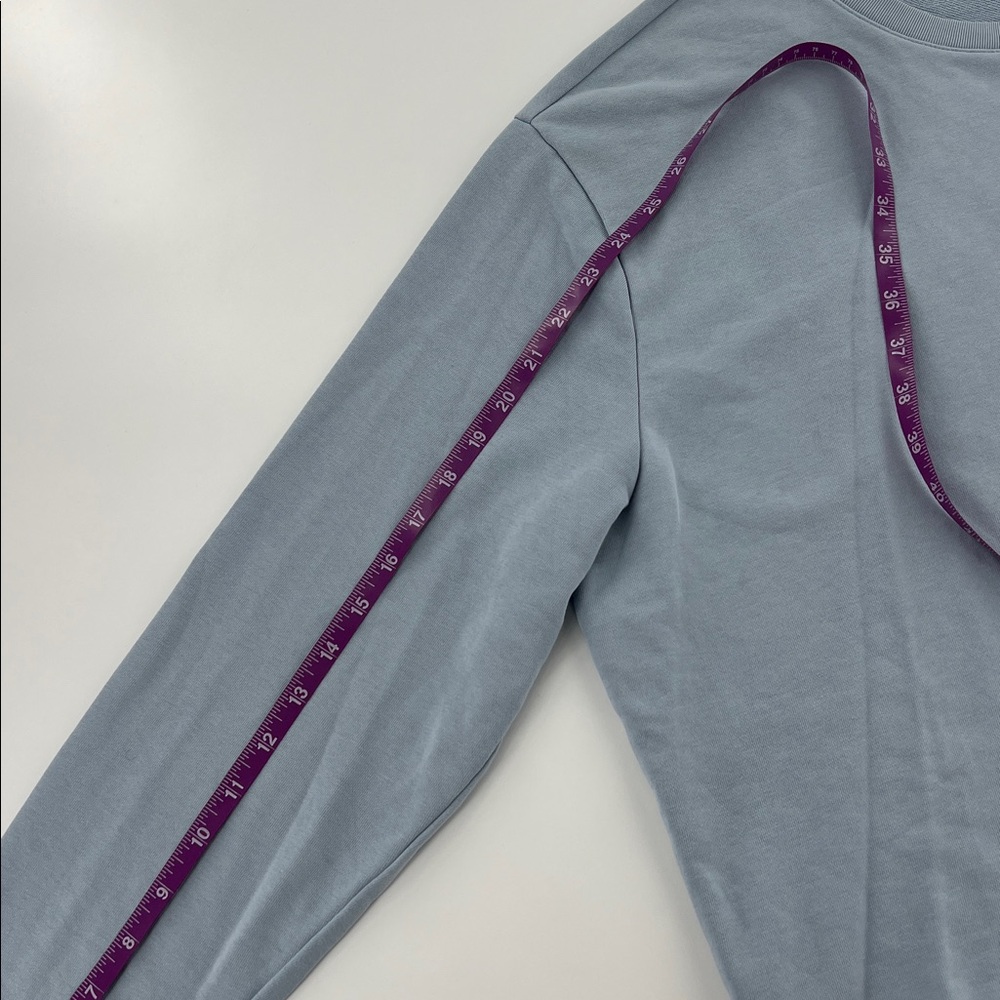 Express Embroidered‎ Chest Graphic Crew Neck Sweatshirt Blue Men's L - Picture 7 of 8